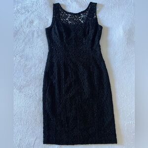 White House Black Market Black‎ Lace Dress Size 4